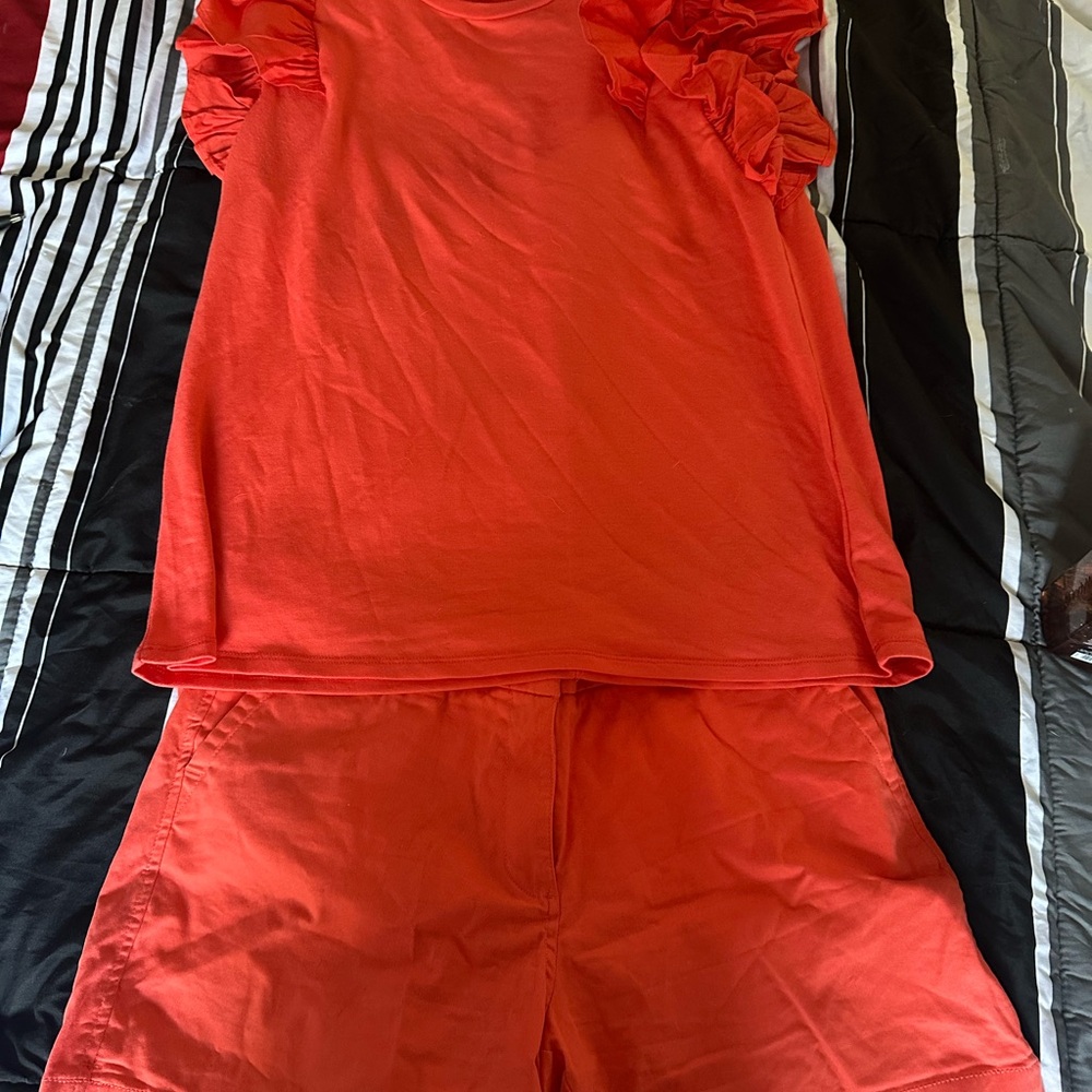 Crown & Ivy Matching Set – Bright Coral